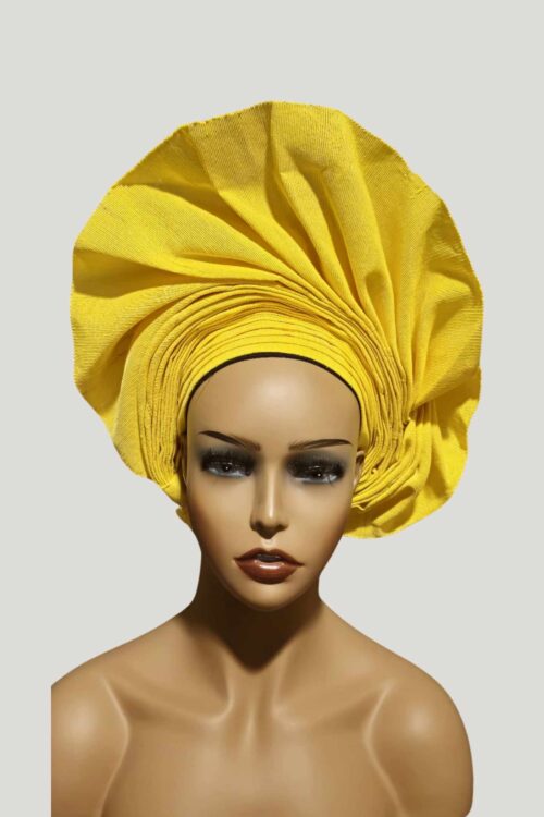 Yellow Aso-Oke Autogele