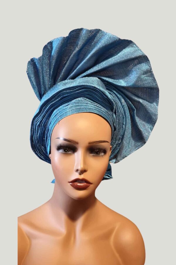 Turquoise Blue Aso-Oke - Image 2