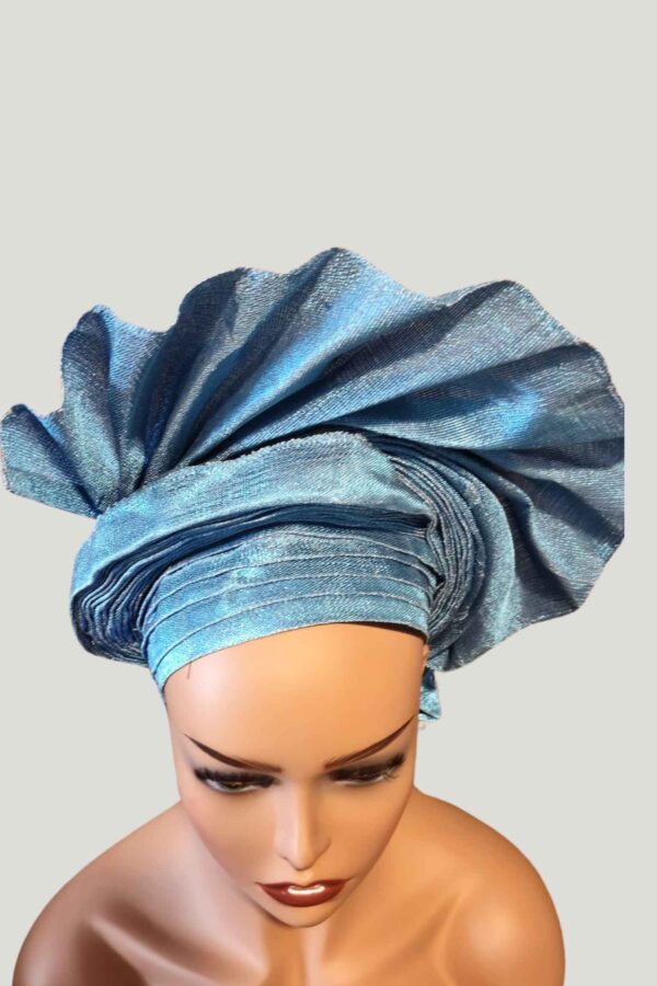 Turquoise Blue Aso-Oke - Image 3