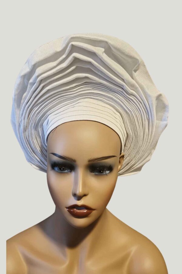 White Aso-Oke Autogele