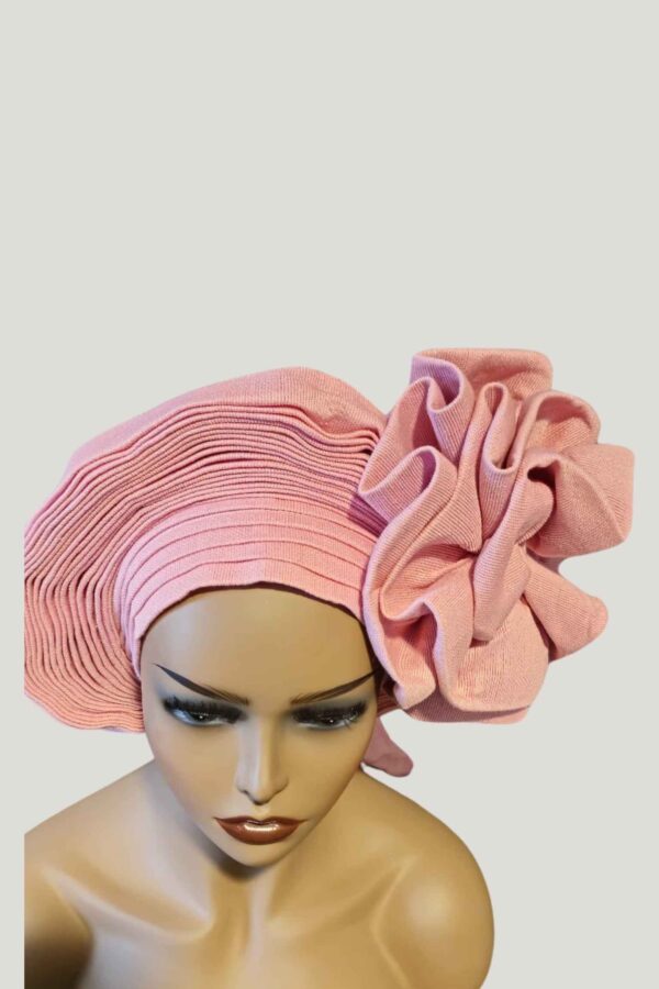 Pink Aso-Oke Autogele - Image 2