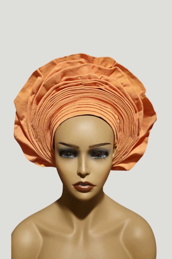 Peach Aso-Oke Autogele - Image 2